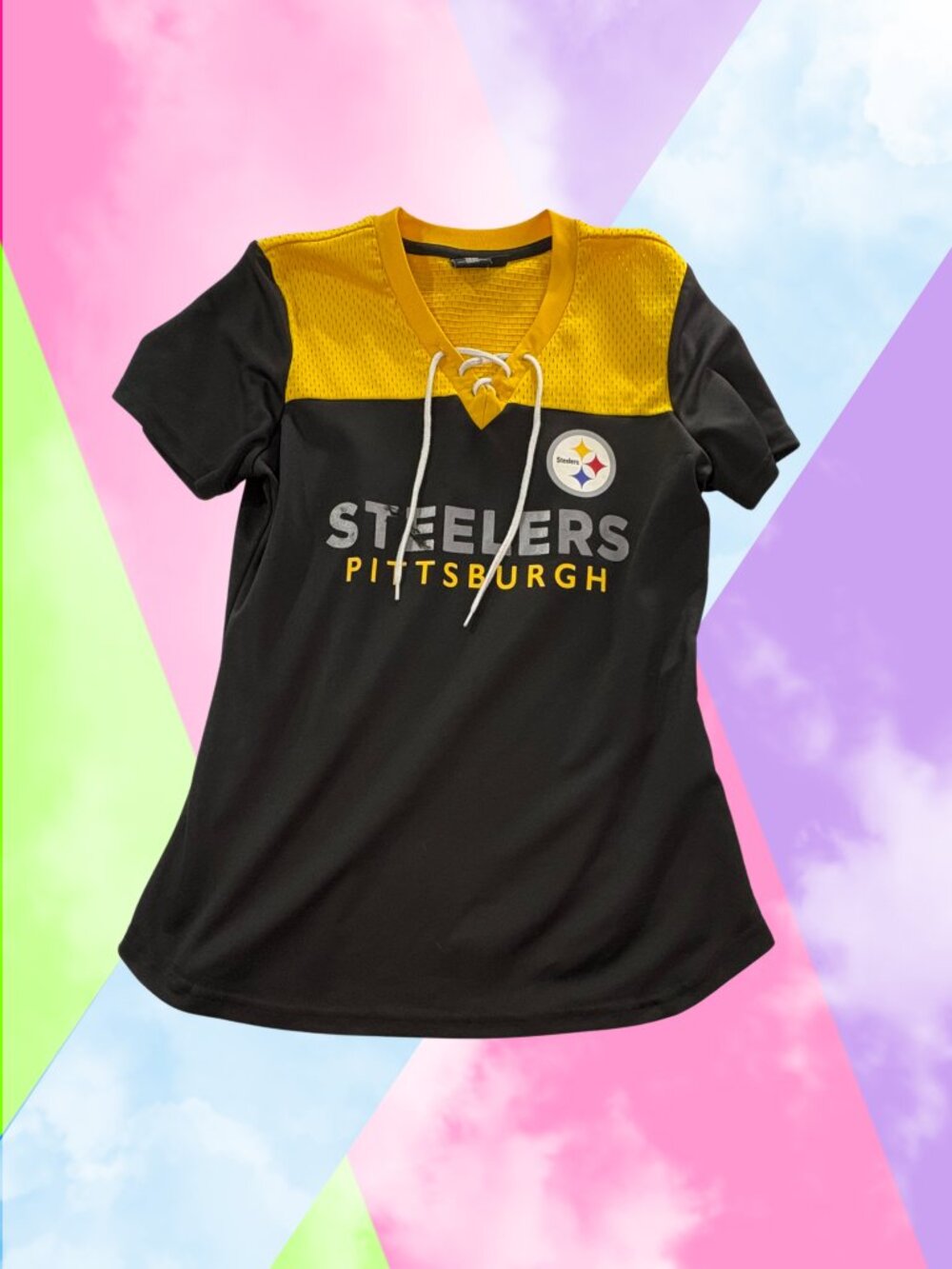 Pittsburgh Steelers Women lace up jersey NFL team apparel